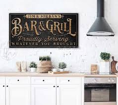 Bar Grill Personalized Sign Toefishart