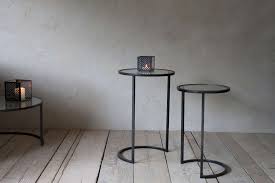 Nakuru Iron And Glass Side Tables Set