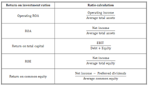 Cfa Level 1 Financial Ratios Sheet