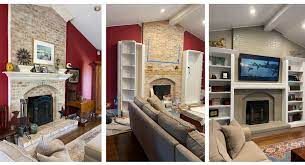 Family Room Transformation Fireplace