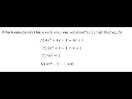 Algebra Help Which Equation S Have