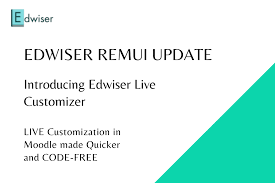 Edwiser Remui Update Customize Moodle