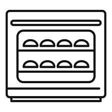 Baking Convection Oven Icon Outline