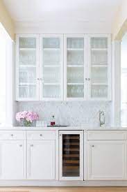 Glass Front Cabinets Over Wet Bar Sink