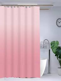 1pc Pink Gradient Shower Curtain