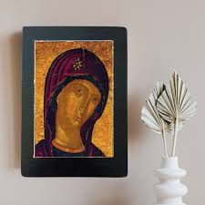 Buy Virgin Mary Wooden Icon Handmade