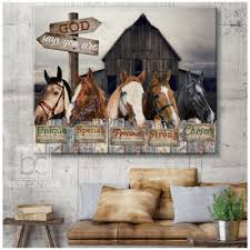 Old Horse Barn And Horse Art God Say