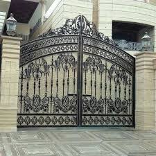Outdoor Hinged Cast Iron Main Gate For