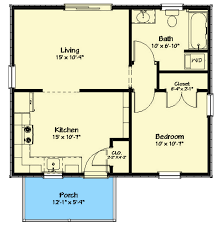 1 Bed House Plan Under 600 Square Feet