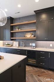 Navy Kitchen With Wood Accents Modern