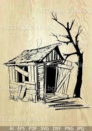 Vector Old S Wooden Shed Ai Eps