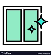 Shiny Clean Window Icon Outline Style