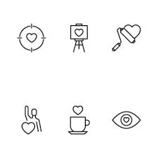 Romance Concept Vector Symbols