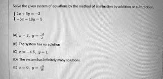 Solve The Given System Of Equations By