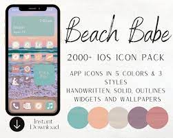 2000 App Icons Beach Aesthetic Ios 14