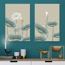 Lotus Flower Canva Painting Art