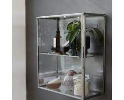 Wall Showcase Glass Zinc 40cm