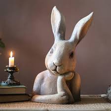 Daydreaming Bunny Statue Decoration