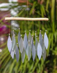 Glass Wind Chime Sparkling Silver