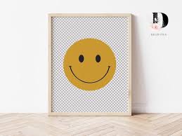 Set Of 3 Smiling Face Wall Art Prints
