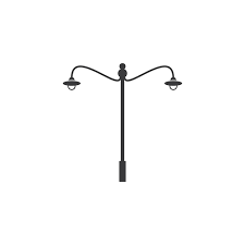 Garden Lamp Icon Flat Design Vector