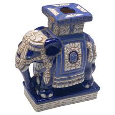 Hollywood Regency Chinese Blue Elephant