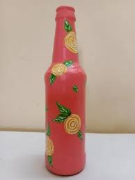 Glass Bottle Art For Carrot Red At Rs