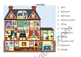 Your House Voary Esl Worksheet