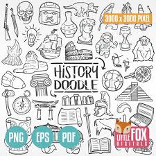 History Doodle Icon Vectors Subject