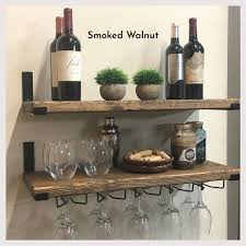 Wine Glass Rack Floating Shelf Wine