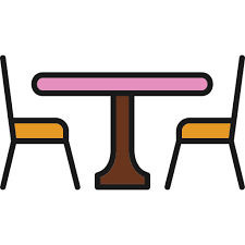 Dining Table Generic Outline Color Icon