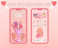 Cute Fire Type Ios Android App Icons