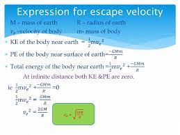 Gravitation Escape Velocity