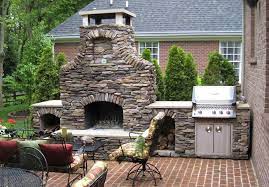 Outdoor Brick Fireplace Grill Designs