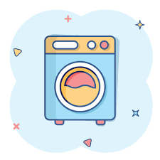 Washing Machine Icon In Comic Style