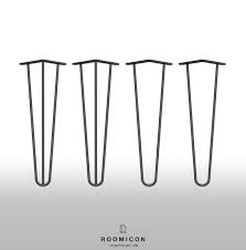 4x Hairpin Legs Table Legs 40 Cm