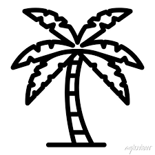 Sea Palm Tree Icon Outline Sea Palm