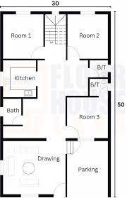 30 X 50 House Plan 3bhk With Car Parking