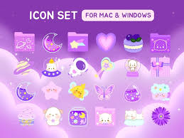 Purple Cute Desktop Wallpaper Icon