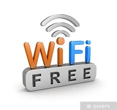 Wall Mural Wifi Free Zone Sign 3d Icon