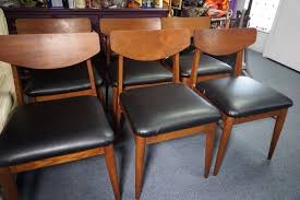 Vinyl Upholstery Low Back Dining Chairs