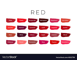 Red Paint Color Swatches With Shade