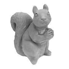 Cast Stone Sitting Squirrel Garden