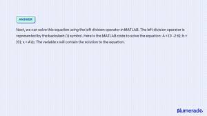 Solved Please Solve In Matlab Solve