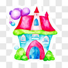 Colorful House With Unique Design Png