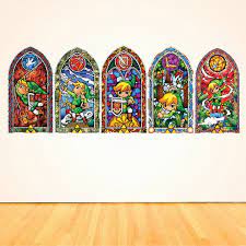 Zelda Stained Glass Wall Decal Sticker