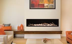 Modern Linear Fireplace White