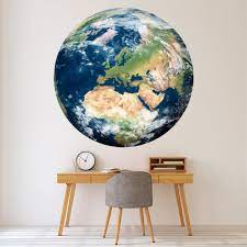 World Globe Earth Map Wall Sticker