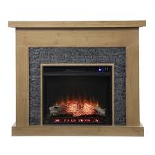 Electric Fireplace Faux Stone