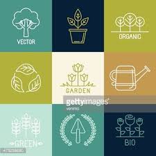 Vector Gardening Logo Design Elements